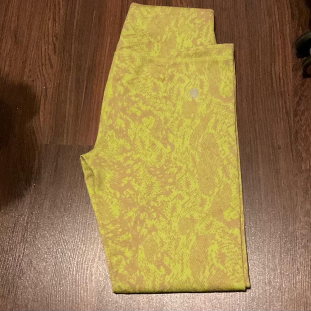 Sweaty Betty Yellow Patterned Leggings